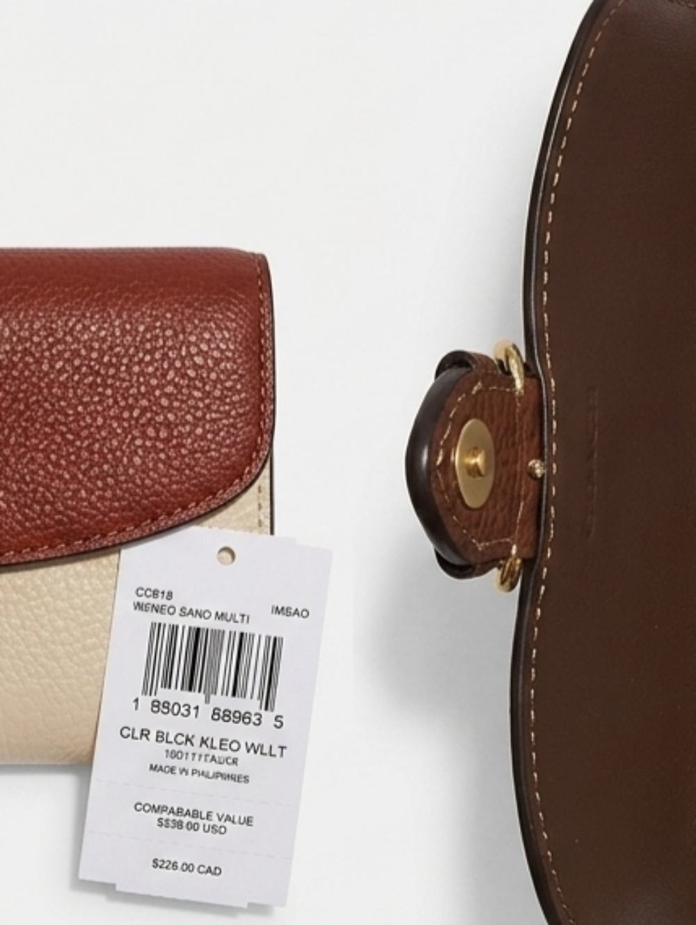 AUTHENTIC Coach Kleo Wallet In ColourBlock - Picture 3 of 3